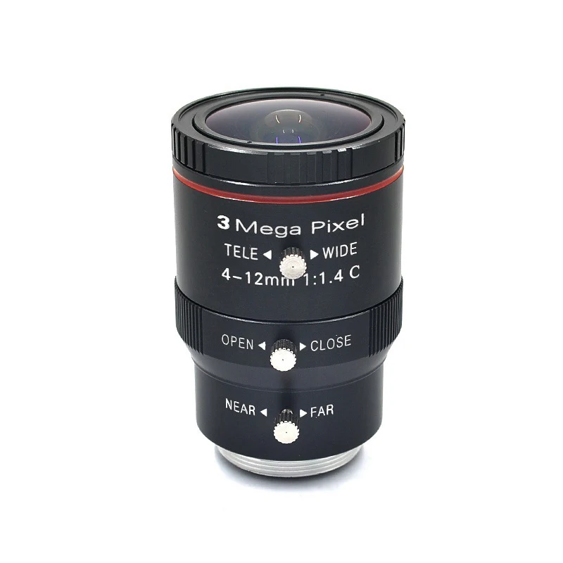 

Ручная настройка апертуры 4-12 мм 3MP1/1,8 C-Mount Industrial Lens линзы машинного зрения CCTV Lens Camera Accessories