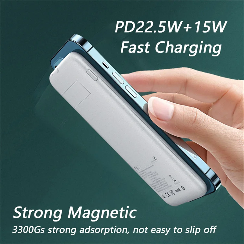 20W Magsafe Chargers Power Bank 20000mAh Magnetic Wireless PowerBank For iPhone 12 Pro Max 12 Mini Fast Charge External Battery
20W Magsafe Chargers Power Bank 20000mAh Magnetic Wireless PowerBank For iPhone 12 Pro Max 12 Mini Fast Charge External Battery