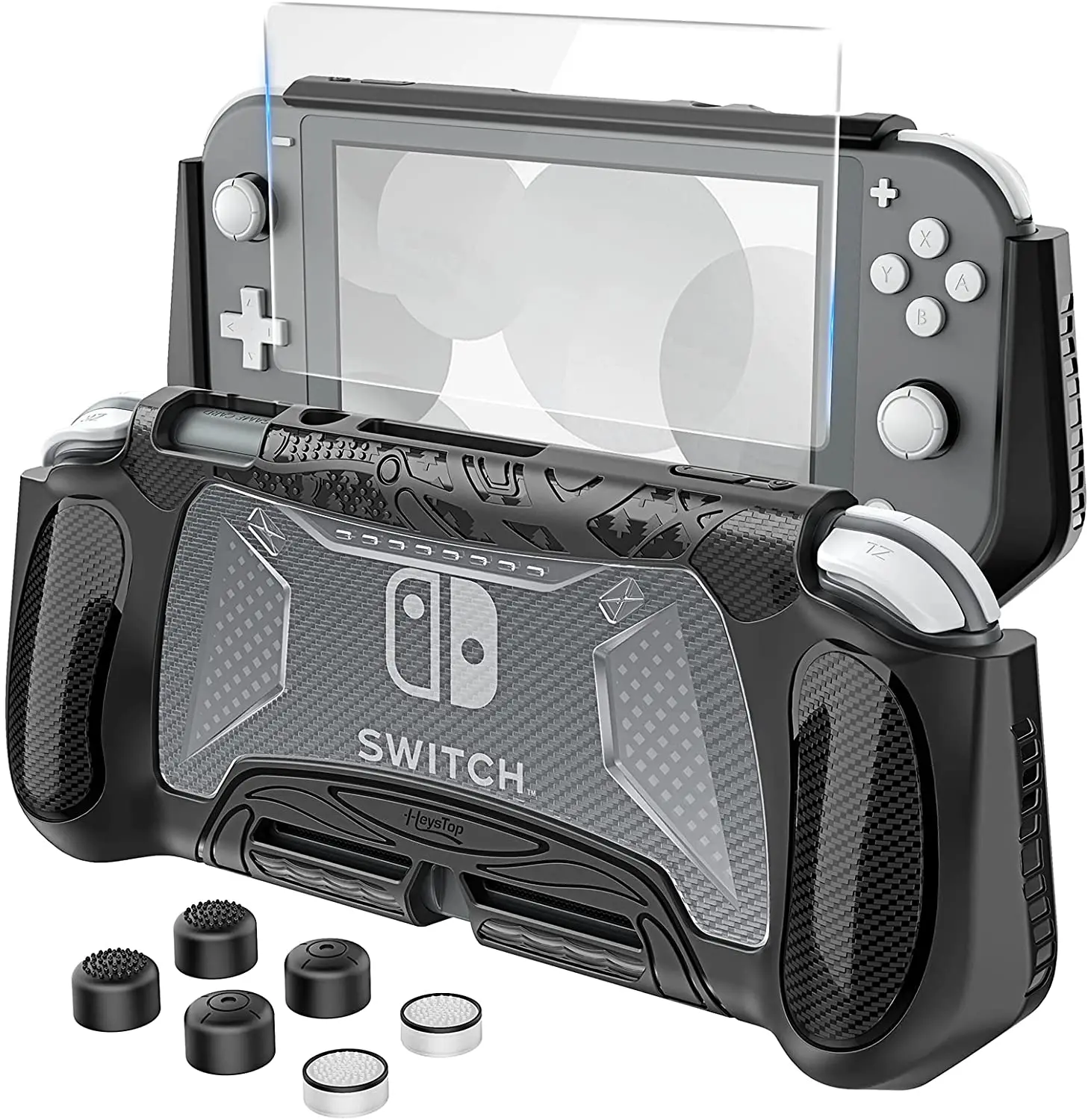 HEYSTOP Protective Case for Nintendo Switch Lite with Game Card Storage, Tempered Glass Screen Protector and 6 Thumb Grip
HEYSTOP Protective Case for Nintendo Switch Lite with Game Card Storage, Tempered Glass Screen Protector and 6 Thumb Grip