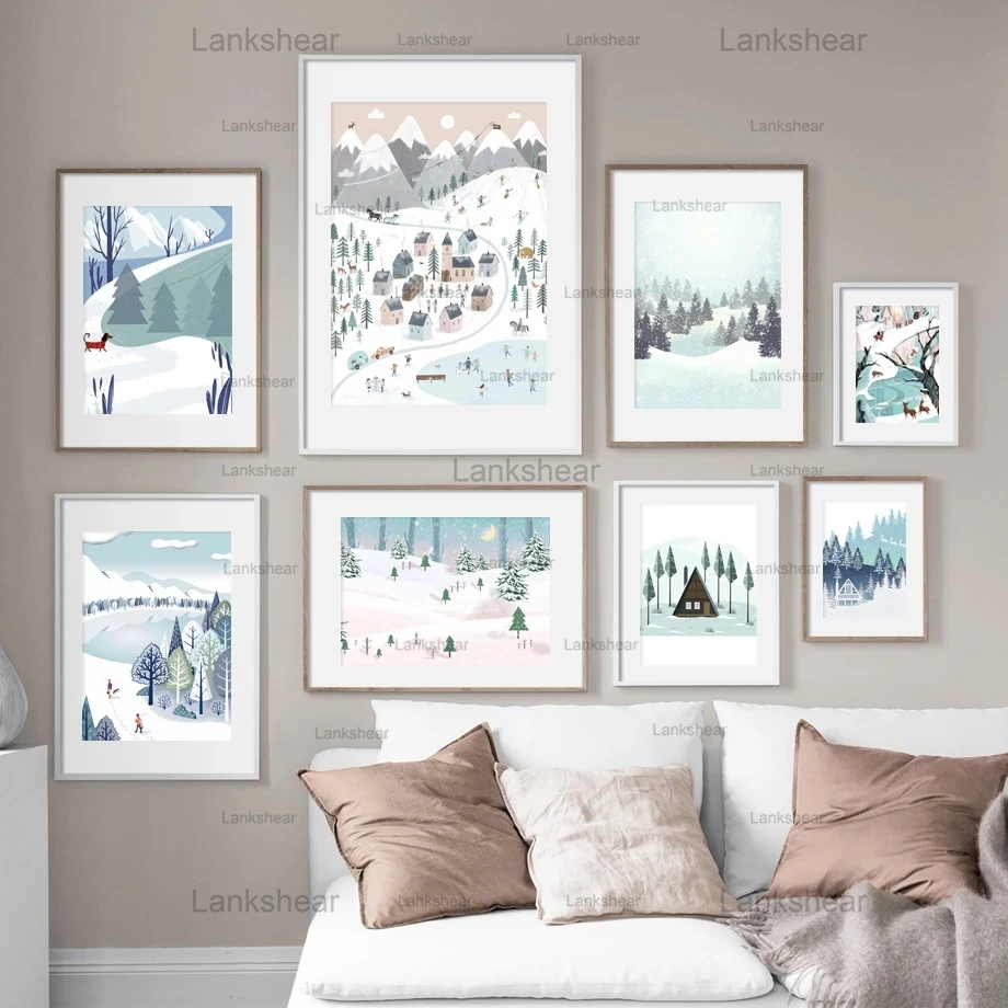 Vintage Canvas Painting Snow Mountain Forest Lake Illustration Wall Art Nordic Posters and Prints Pictures for Living Room Decor
Vintage Canvas Painting Snow Mountain Forest Lake Illustration Wall Art Nordic Posters and Prints Pictures for Living Room Decor