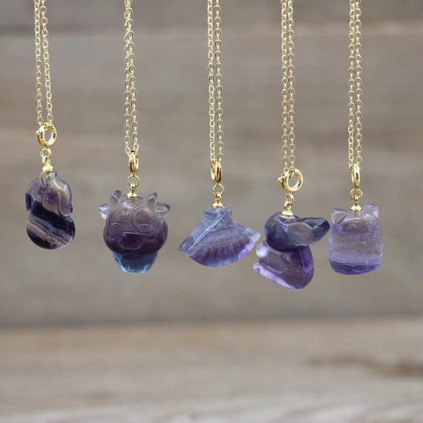 Beautiful Rainbow Fluorite Carved Animal Pendants Gold Chains,Reiki Healing Quartz Chams Necklace Women Jewelry Dropship,QC3008
Beautiful Rainbow Fluorite Carved Animal Pendants Gold Chains,Reiki Healing Quartz Chams Necklace Women Jewelry Dropship,QC3008