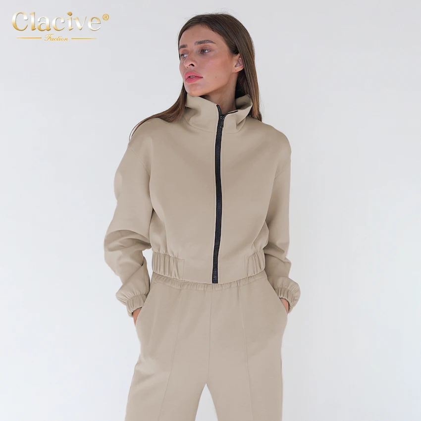 Clacive Casual Slim Apricot Pants Set Women Fashion Long Sleeve Shirt Two Piece Pants Set Female Elegant Straight Trouser Suits
Clacive Casual Slim Apricot Pants Set Women Fashion Long Sleeve Shirt Two Piece Pants Set Female Elegant Straight Trouser Suits