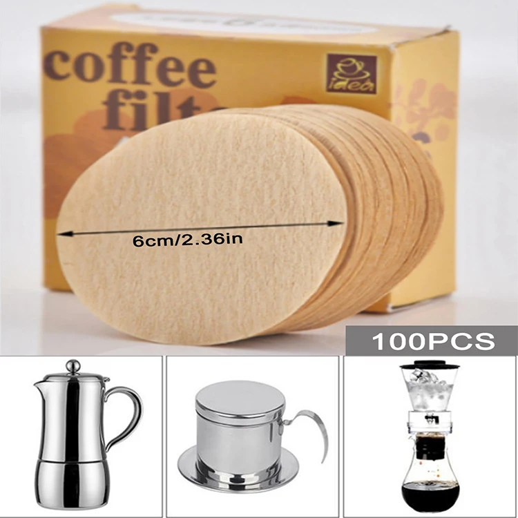 100Pcs Paper Coffee Filters Coffee Maker Filters Unbleachded for Aeropress Coffee and Espresso Makers Kitchen Round Tea Tools
100Pcs Paper Coffee Filters Coffee Maker Filters Unbleachded for Aeropress Coffee and Espresso Makers Kitchen Round Tea Tools