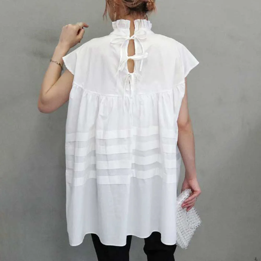 Women's T-Shirt Summer Fashion Ladies Oversized Basic Black White Tops Casual Blouse Loose Short Sleeve Shirts Back Tie Chic Tee
Women's T-Shirt Summer Fashion Ladies Oversized Basic Black White Tops Casual Blouse Loose Short Sleeve Shirts Back Tie Chic Tee