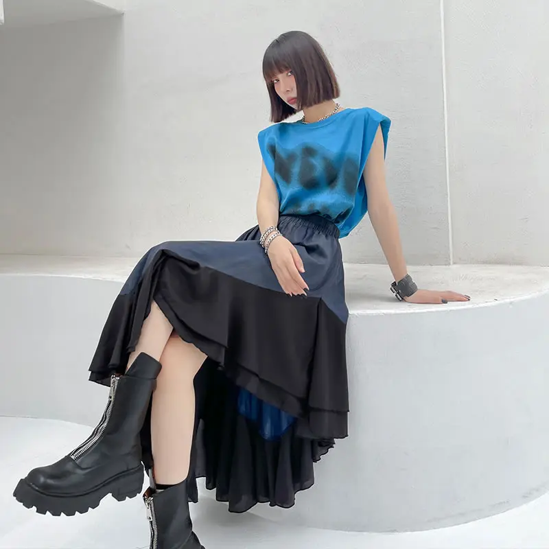 XITAO Asymmetrical Splicing Skirt Casual Fashion Loose Women Elastic Waist Summer New Simplicity Temperament All-match GJ1001
XITAO Asymmetrical Splicing Skirt Casual Fashion Loose Women Elastic Waist Summer New Simplicity Temperament All-match GJ1001