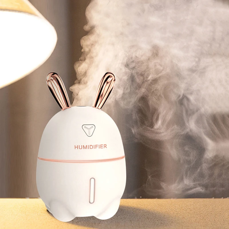 300ML Mini Air Humidifier Cute Rabbit USB Aroma Essential Oil Diffuser Colorful Night Light Car Office Air Purifier Mist Maker
300ML Mini Air Humidifier Cute Rabbit USB Aroma Essential Oil Diffuser Colorful Night Light Car Office Air Purifier Mist Maker