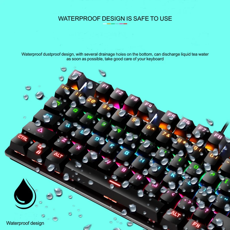Gaming Mechanical Keyboard 87 Keys Mix Backlit LED for Tablet Desktop USB Wired Keyboard for PC Computer Gamer Office keyboard
Gaming Mechanical Keyboard 87 Keys Mix Backlit LED for Tablet Desktop USB Wired Keyboard for PC Computer Gamer Office keyboard
