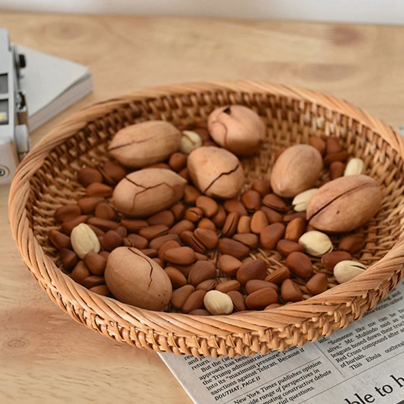 4Pcs Rattan Woven Fruit Basket Round Woven Storage Basket Dim Sum Basket Living Room Bedroom Desktop Basket
4Pcs Rattan Woven Fruit Basket Round Woven Storage Basket Dim Sum Basket Living Room Bedroom Desktop Basket