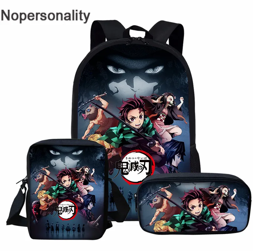 Nopersonality 3pcs/set Cartoon Demon Slayer Print Backpack for Boys Children School Bags Kids Fashion Travel Book Bag
Nopersonality 3pcs/set Cartoon Demon Slayer Print Backpack for Boys Children School Bags Kids Fashion Travel Book Bag