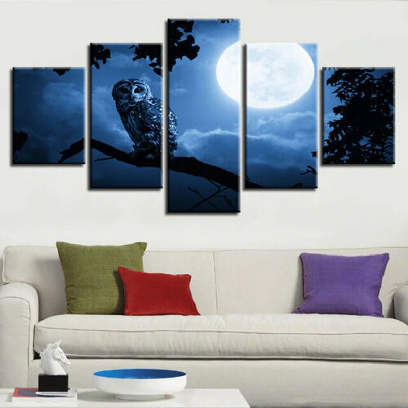 5Pcs Great Moon Night Owl Nature Posters HD Canvas Wall Art Pictures Decoration Accessories Living Room Home Decor Paintings
5Pcs Great Moon Night Owl Nature Posters HD Canvas Wall Art Pictures Decoration Accessories Living Room Home Decor Paintings