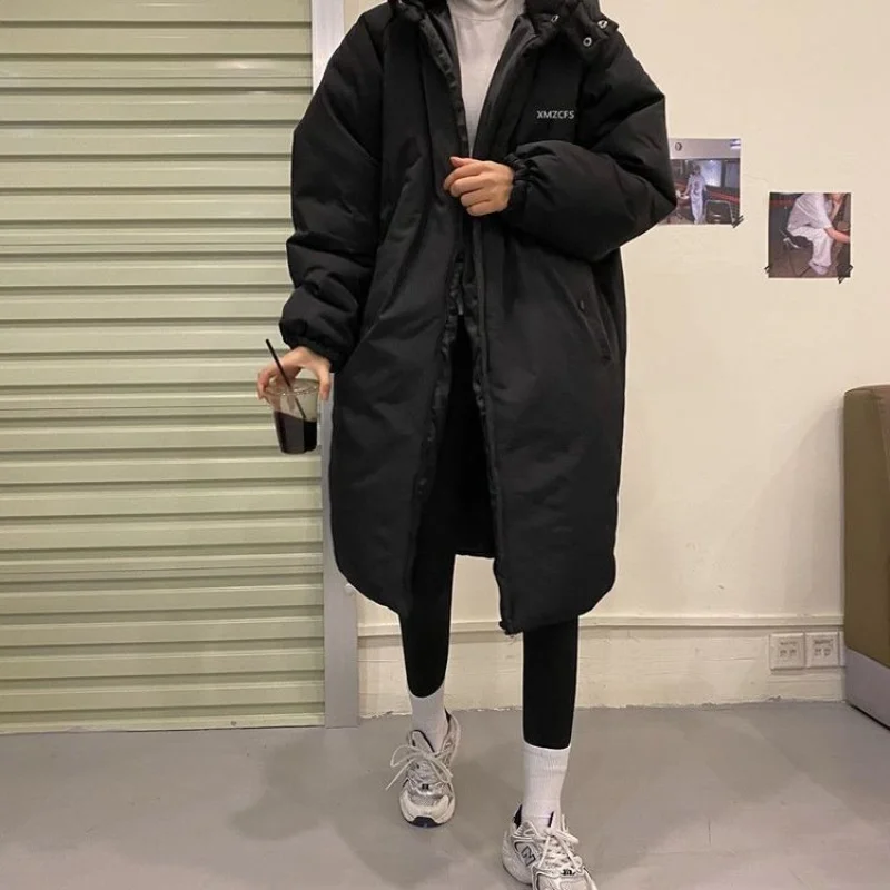 Winter New Long Down Cotton Jacket For Women Hooded Loose Korean Fashion Clothing Cotton Parka Outerwear Female
Winter New Long Down Cotton Jacket For Women Hooded Loose Korean Fashion Clothing Cotton Parka Outerwear Female