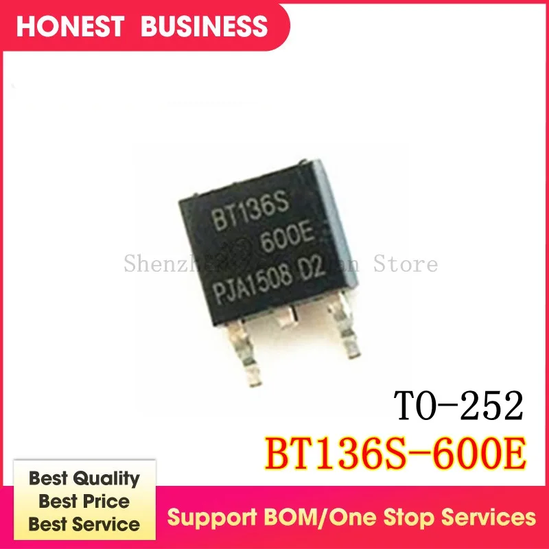 NEW 10PCS/LOT BT136S-600E TO-252 TRIAC SENS GATE 600V 4A DPAK BT136S-600 BT136S 600E
NEW 10PCS/LOT BT136S-600E TO-252 TRIAC SENS GATE 600V 4A DPAK BT136S-600 BT136S 600E