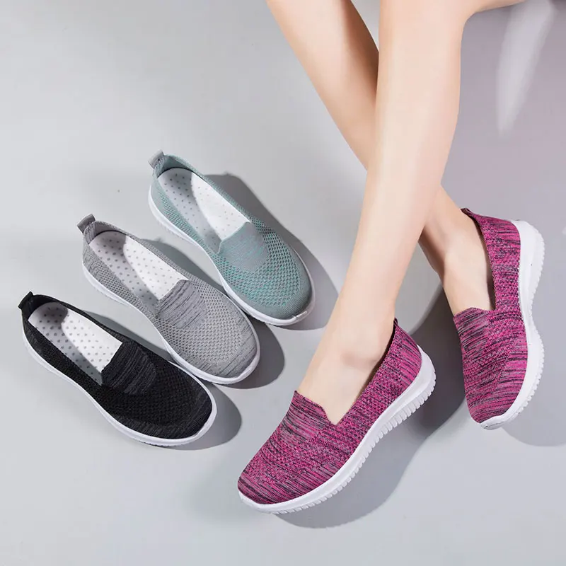 Повседневная женская обувь без шнуровки, вязаные мягкие женские лоферы, легкая женская обувь на платформе, женские кроссовки, Рабочая обувь... 
Повседневная женская обувь без шнуровки, вязаные мягкие женские лоферы, легкая женская обувь на платформе, женские кроссовки, Рабочая обувь...