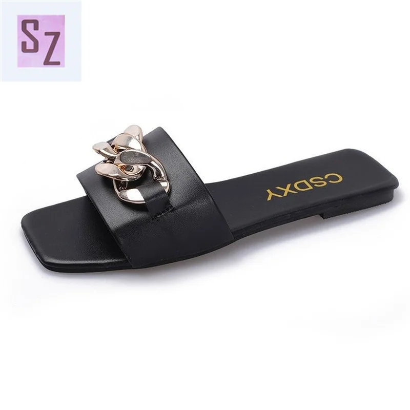 2021 Summer New Net Red Flat-bottomed Sandals and Slippers Women's Outer Wear Fashion Metal Buckle Retro Simple Women's Shoes
2021 Summer New Net Red Flat-bottomed Sandals and Slippers Women's Outer Wear Fashion Metal Buckle Retro Simple Women's Shoes