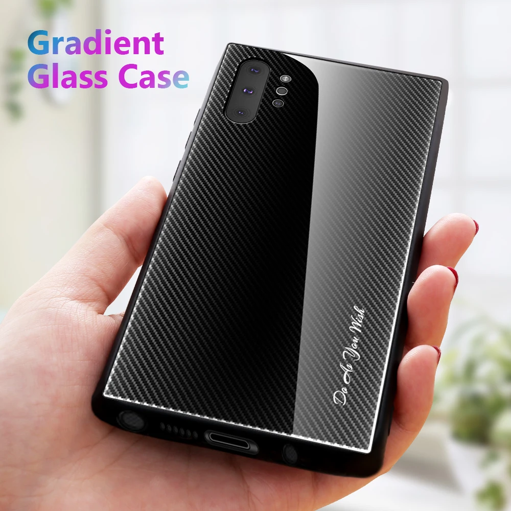 Градиентный стеклянный чехол для Samsung Galaxy Note 10 Note10 Pro Note9 Note8 S10e S10 Plus A90 A80 A70 A30 A20 A10 A50