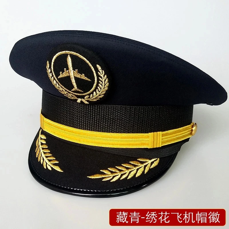 

Pilot Hats Aircraft Emblem Visor Hat Men Military for Flight Attendant Accessories Aeronautica Militare Airplane Pilot Caps