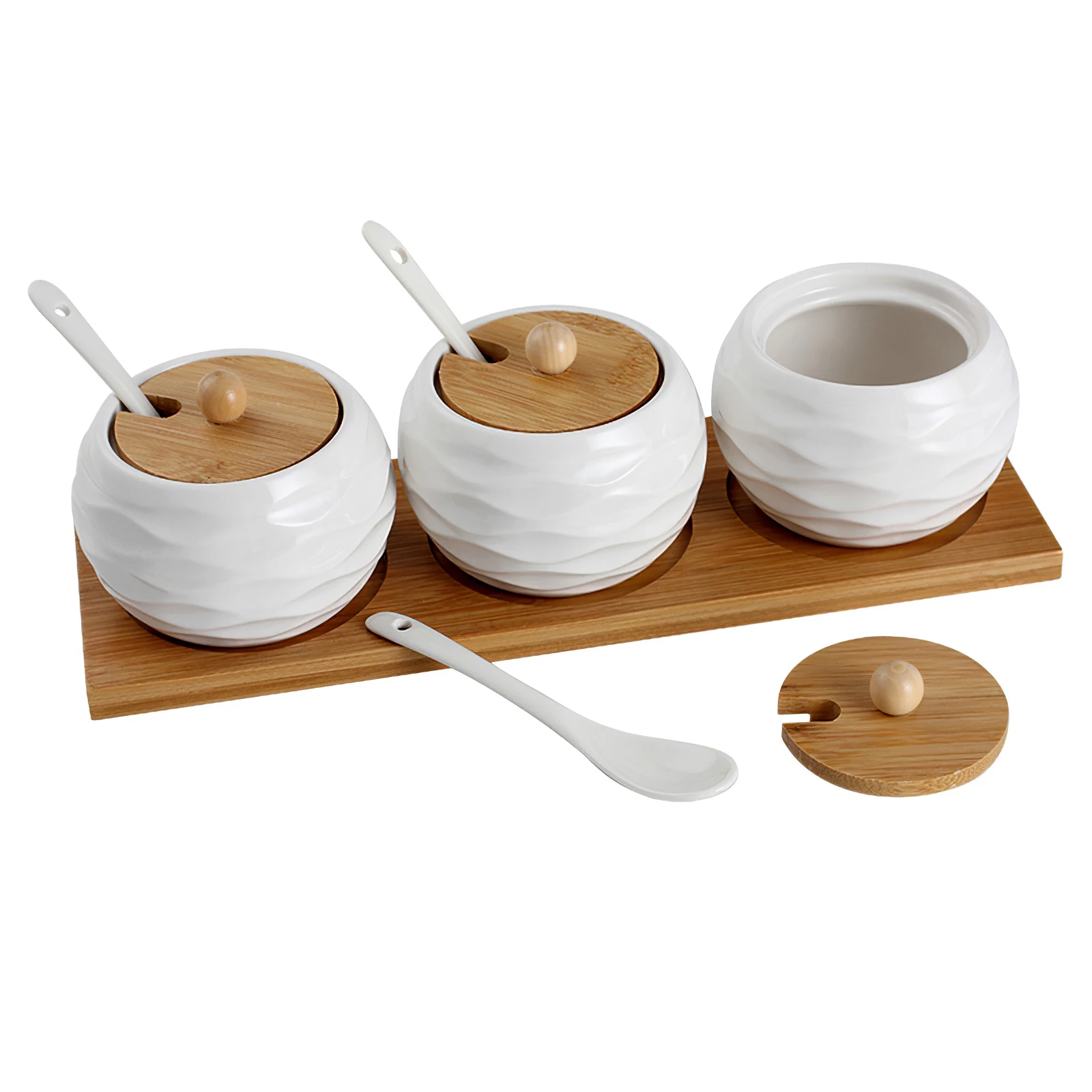 3PCS New Ceramic Spice Salt Pepper Containers Seasoning Jar Can Barbecue Condiment Jar Bottles Container Tin For Kitchen Storage
3PCS New Ceramic Spice Salt Pepper Containers Seasoning Jar Can Barbecue Condiment Jar Bottles Container Tin For Kitchen Storage