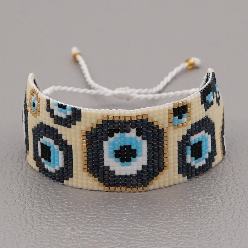 

Go2boho Evil Eye Bracelet luxury Jewelry Gift Miyuki Handmade Wrap Bracelets Beaded Pulseras Fashion Turkish eye Jewellery