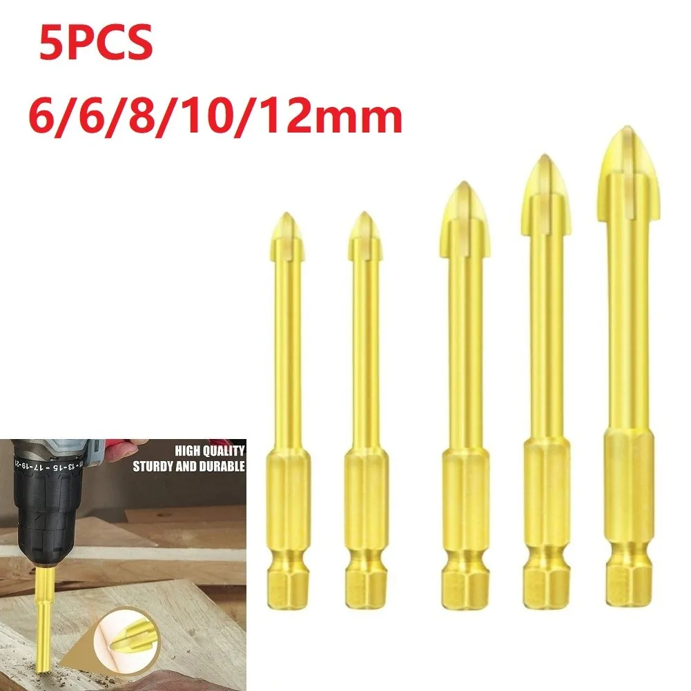 5Pcs Efficient Universal Drilling Tool Cemented Carbide Drill Bit Ceramic Brick Wall Hole Opening Power Tools Accessories
5Pcs Efficient Universal Drilling Tool Cemented Carbide Drill Bit Ceramic Brick Wall Hole Opening Power Tools Accessories