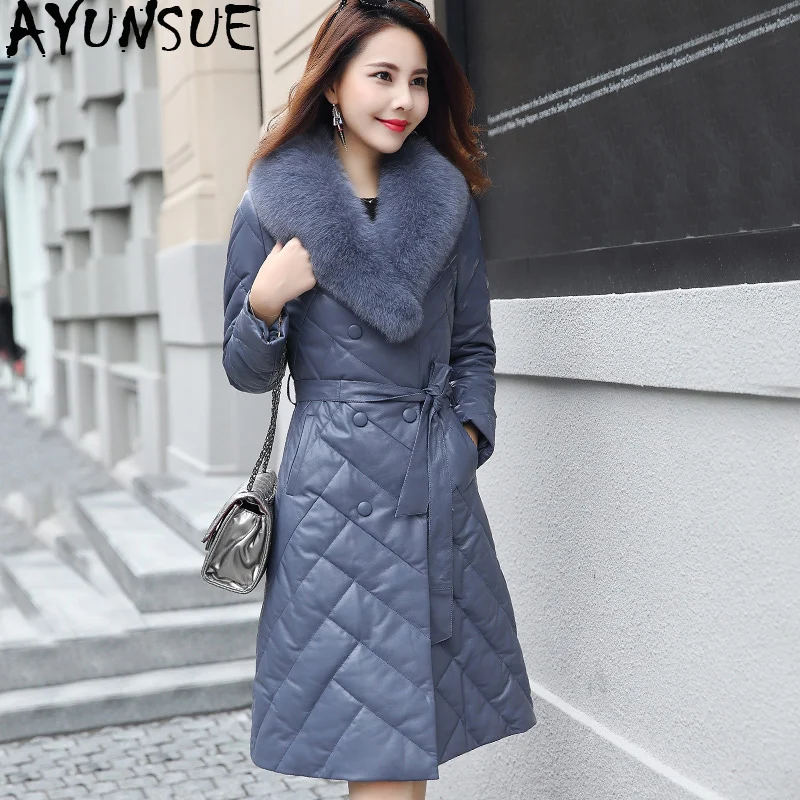 AYUNSUE Genuine Leather Jacket Real Fox Fur Collar Down Jacket 2020 Winter Jacket Women 100% Real Sheepskin Coat Plus Size MY
AYUNSUE Genuine Leather Jacket Real Fox Fur Collar Down Jacket 2020 Winter Jacket Women 100% Real Sheepskin Coat Plus Size MY