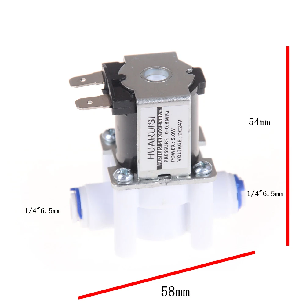 24V DC Solenoid Valve Electric Water Valve 1/4" Hose Connection for RO Reverse Osmosis Pure System RO Controller
24V DC Solenoid Valve Electric Water Valve 1/4" Hose Connection for RO Reverse Osmosis Pure System RO Controller
