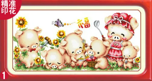 Cute Cartoon Pig Printed Canvas Counted Cross Stitch Kits Printed Cross-stitch Set for Embroidery Painting Needlework
Cute Cartoon Pig Printed Canvas Counted Cross Stitch Kits Printed Cross-stitch Set for Embroidery Painting Needlework
