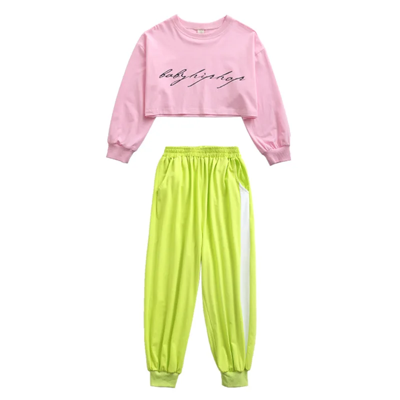Kid Hip Hop Clothing Sweatshirt Crop Top Long Sleeve T Shirt High Waist Pants for Girl Boy Jazz Dance Costume Clothes Streetwear
Kid Hip Hop Clothing Sweatshirt Crop Top Long Sleeve T Shirt High Waist Pants for Girl Boy Jazz Dance Costume Clothes Streetwear