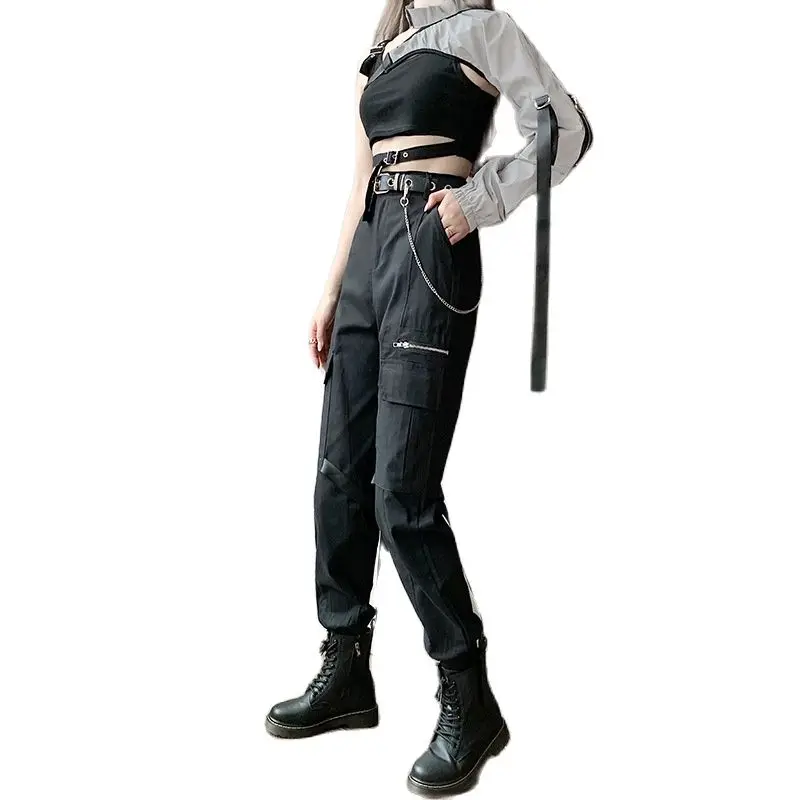 Spring And Summer Hipphop Jumpsuit Bodysuit Set Women Loose Cool Fashion Hip-hop Sports Leggings Women 
Spring And Summer Hipphop Jumpsuit Bodysuit Set Women Loose Cool Fashion Hip-hop Sports Leggings Women