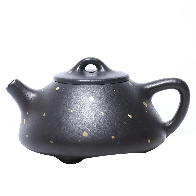 Fine 24K Gold and Stone Scoop Pot, Yixing Famous Handmade Purple Sand Pot, Ore Black Gold Clay Teapot, Tea Set
Fine 24K Gold and Stone Scoop Pot, Yixing Famous Handmade Purple Sand Pot, Ore Black Gold Clay Teapot, Tea Set