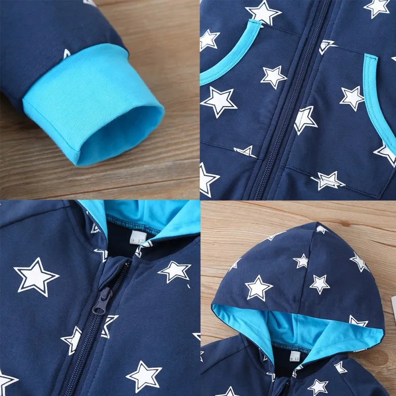 Newborn Baby Boy Romper Cotton Long Sleeve Stars Print Hoodie Jumpsuit Infant Clothing Autumn Baby Boy Clothes
Newborn Baby Boy Romper Cotton Long Sleeve Stars Print Hoodie Jumpsuit Infant Clothing Autumn Baby Boy Clothes