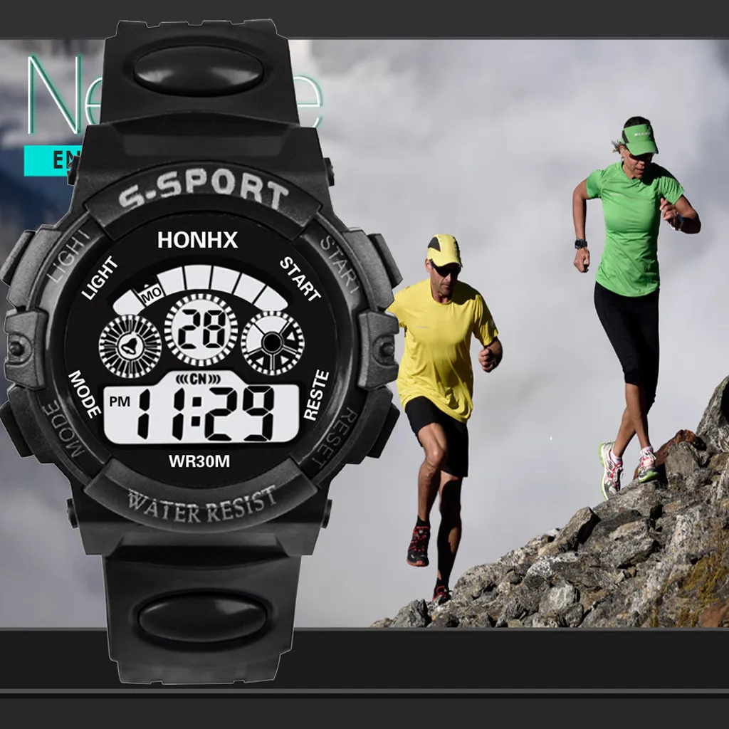 Electronic Watch Digital LED Display Auto Date 30M Waterproof Sport Watch for Men PU Strap Luminous Wristwatch Hombre Reloj
Electronic Watch Digital LED Display Auto Date 30M Waterproof Sport Watch for Men PU Strap Luminous Wristwatch Hombre Reloj