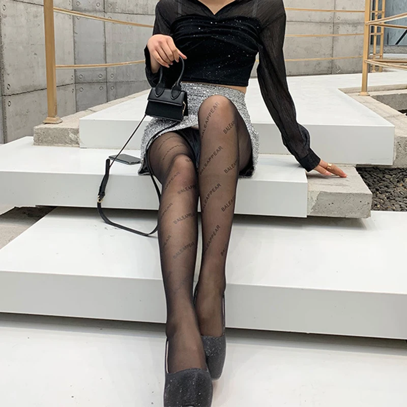 Women Thigh High Stockings Lace Top Sexy Fashion Tempting Sheer Nightclub Tight Female Transparent Erotic Letter Print Stocking
Women Thigh High Stockings Lace Top Sexy Fashion Tempting Sheer Nightclub Tight Female Transparent Erotic Letter Print Stocking