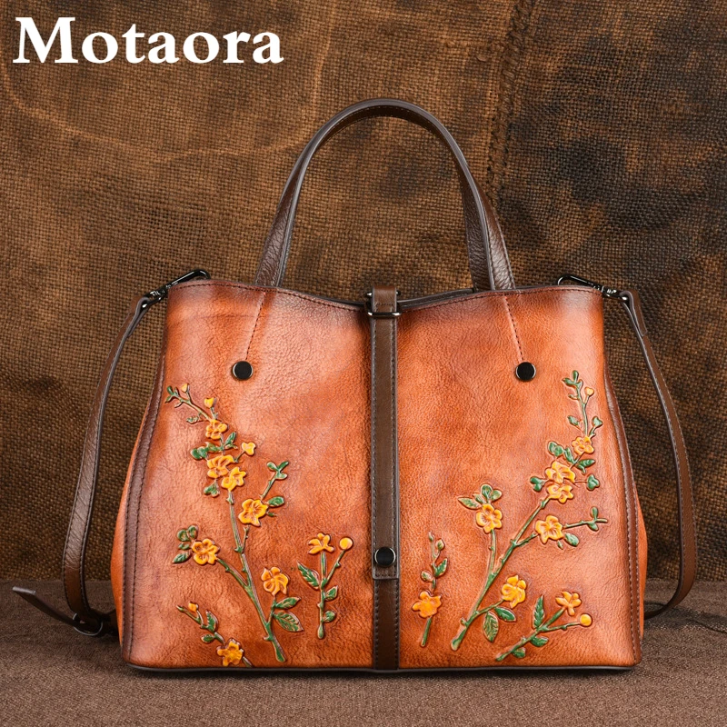 Motaora Women's Bag Genuine Leather Handbag For Women Vintage Embossed Female Shoulder Bag Handmade Large Capacity Crossbody Bag
Motaora Women's Bag Genuine Leather Handbag For Women Vintage Embossed Female Shoulder Bag Handmade Large Capacity Crossbody Bag