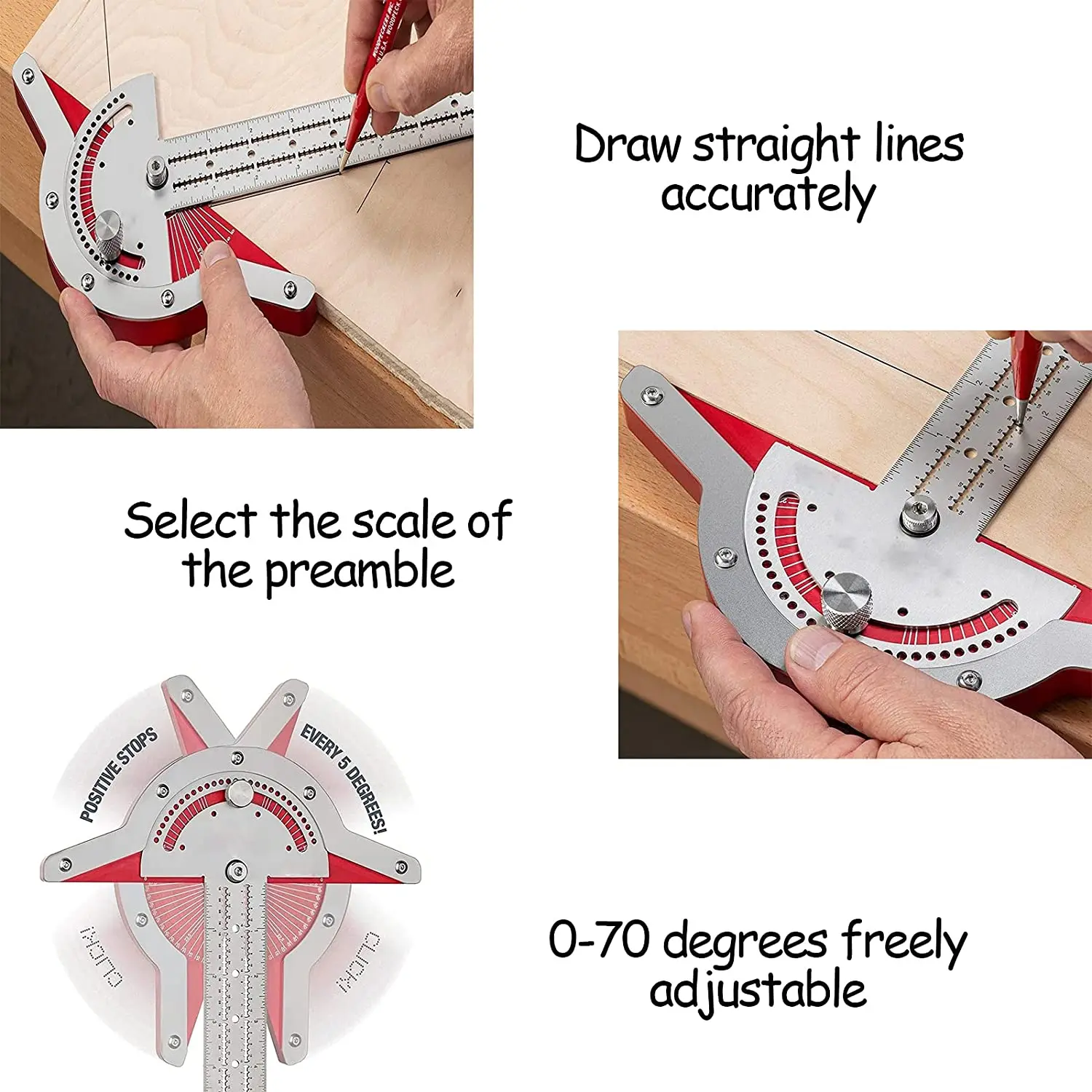 Woodworkers Edge Rule 180 Degree Adjustable Protractor Angle Finder Gauge Craftsman Stainless Steel Caliper Measuring Tools
Woodworkers Edge Rule 180 Degree Adjustable Protractor Angle Finder Gauge Craftsman Stainless Steel Caliper Measuring Tools