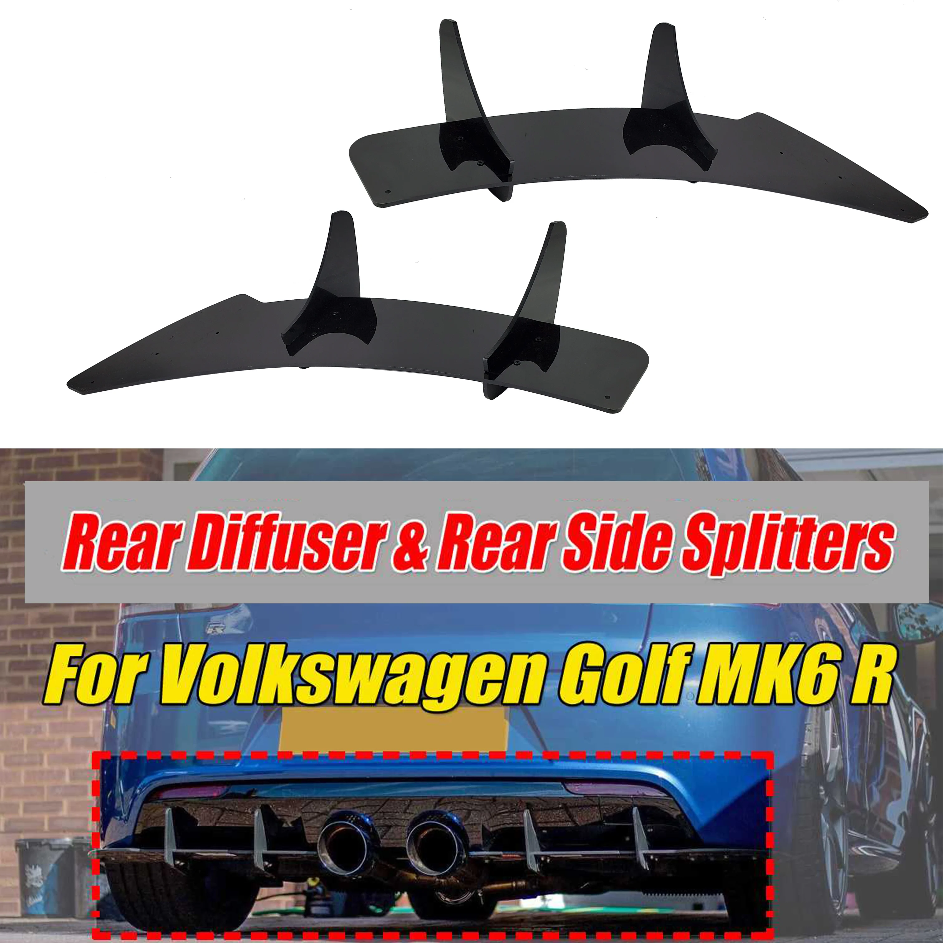 MK6 R Car Rear Bumper Diffuser Lip & Rear Side Splitters Spoiler Guard Diffuser Balck For VW For Volkswagen For Golf MK6 R ABS
MK6 R Car Rear Bumper Diffuser Lip & Rear Side Splitters Spoiler Guard Diffuser Balck For VW For Volkswagen For Golf MK6 R ABS