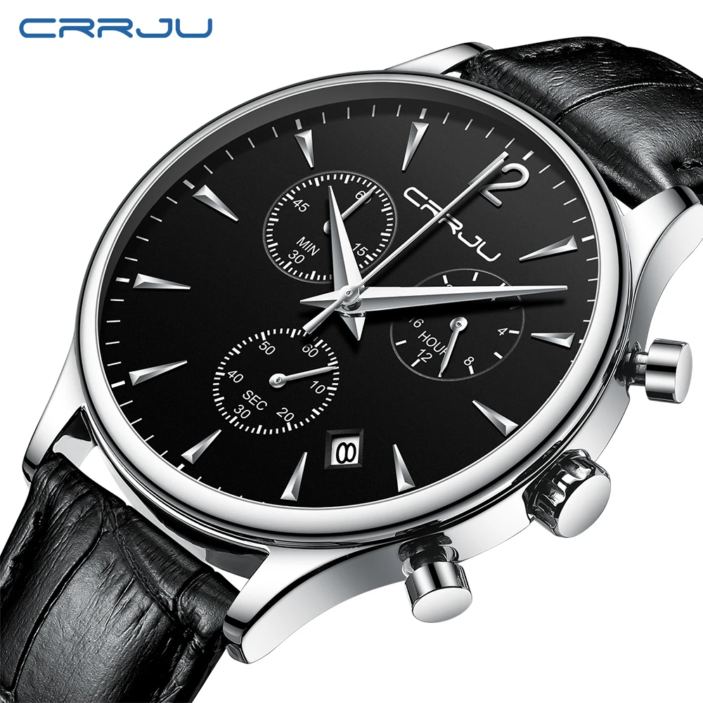 CRRJU Mens Watches Top Brand Luxury New Casual Leather Quartz Clock Male Sport Waterproof Watch Watch Men Relogio Masculino
CRRJU Mens Watches Top Brand Luxury New Casual Leather Quartz Clock Male Sport Waterproof Watch Watch Men Relogio Masculino