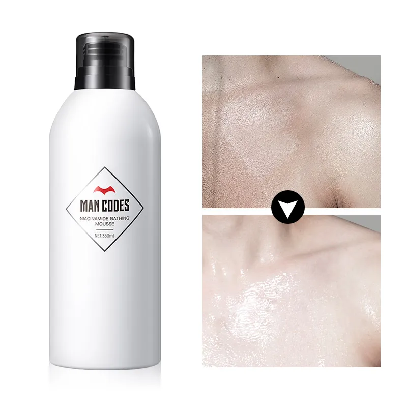 MANCODES 350 мл Niacinamide отбеливающий купальный мусс для всего тела моющий кожу