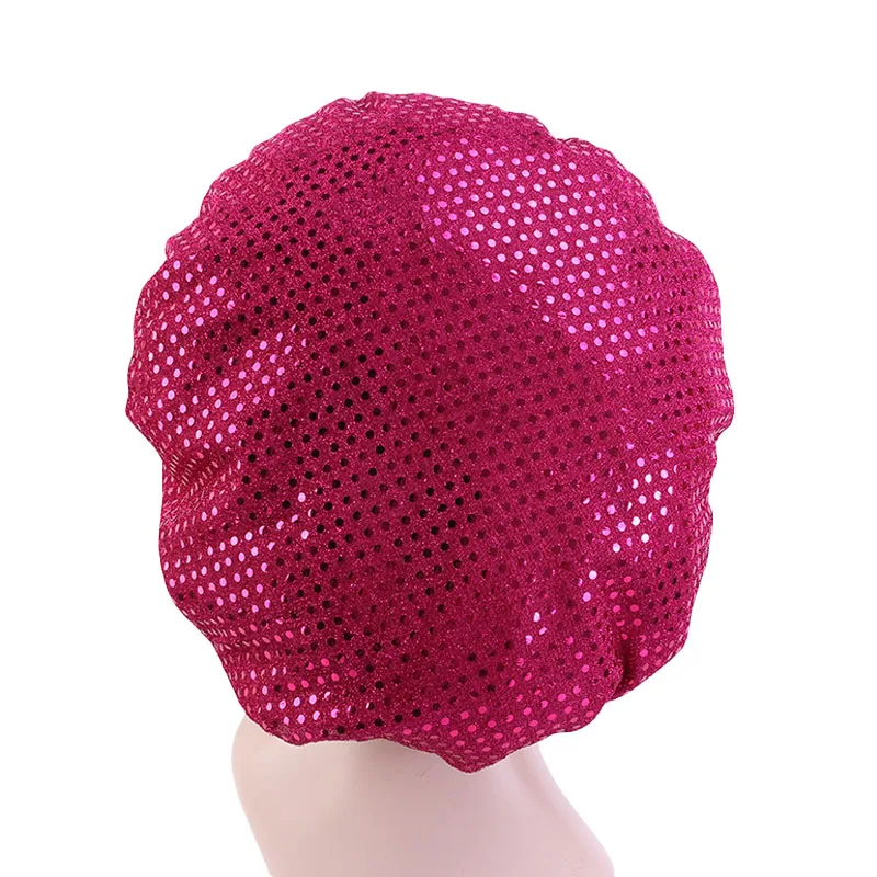 New Night Sleep Cap Women Bonnet sequined Satin Elastic Hat Head Cover Adjust Hair Loss Hat Curly Springy Styling Accessories
New Night Sleep Cap Women Bonnet sequined Satin Elastic Hat Head Cover Adjust Hair Loss Hat Curly Springy Styling Accessories