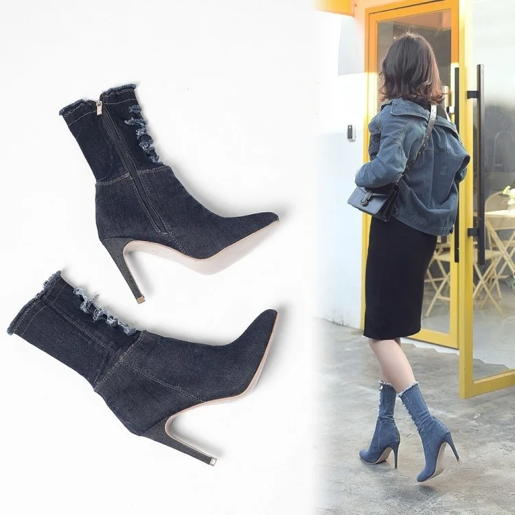 Women's boots women's shoes cowboy fashion boots pointed thin heels high heels slim large side zipper short boots
Women's boots women's shoes cowboy fashion boots pointed thin heels high heels slim large side zipper short boots