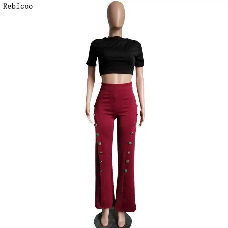 High Waisted Casual Flare Pants Woman Fashion New Trousers Women Ankle-Length Women Clothes
High Waisted Casual Flare Pants Woman Fashion New Trousers Women Ankle-Length Women Clothes