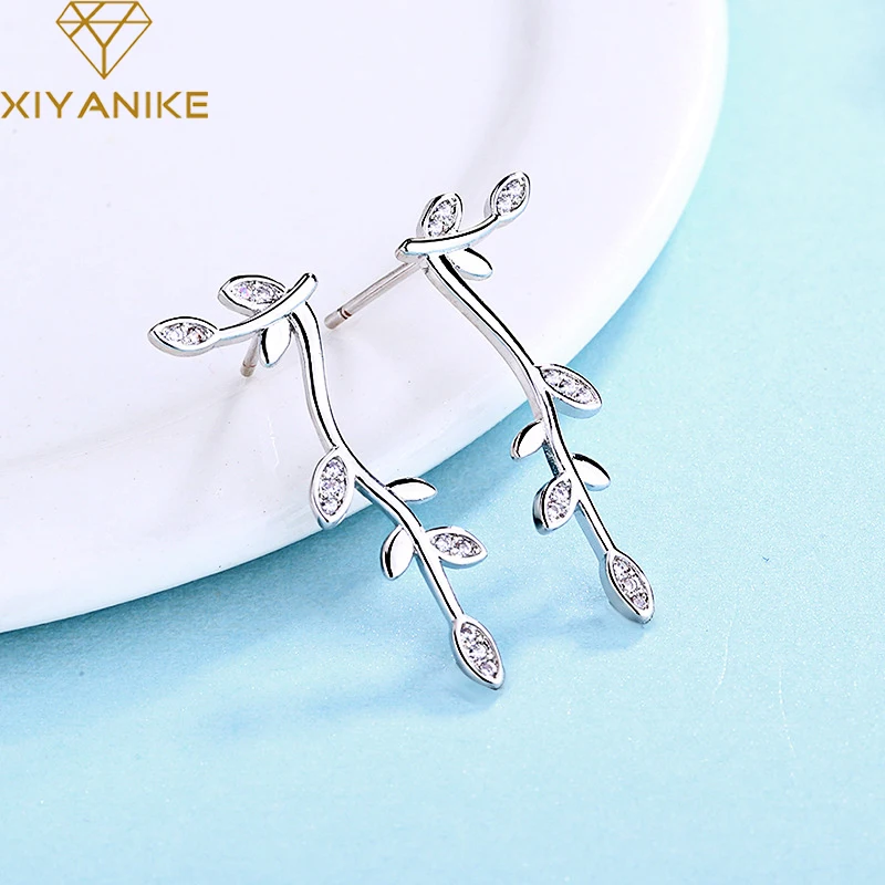 Женские корейские серьги с листьями XIYANIKE, Элегантные Простые геометрические серьги из стерлингового серебра 925 пробы, вечерние ювелирные у...
Женские корейские серьги с листьями XIYANIKE, Элегантные Простые геометрические серьги из стерлингового серебра 925 пробы, вечерние ювелирные у...
