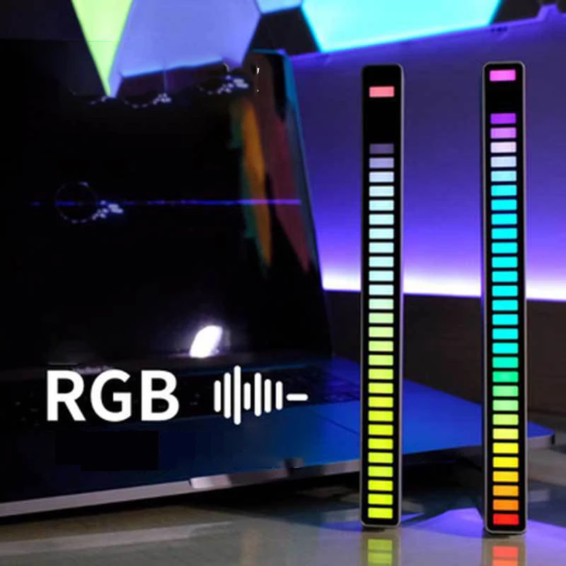 RGB Sound Reactive LED Lighting Bar Control Creative Colorful Ambient Voice-Activated Pickup Rhythm For Party Car Lamp Desktop
RGB Sound Reactive LED Lighting Bar Control Creative Colorful Ambient Voice-Activated Pickup Rhythm For Party Car Lamp Desktop