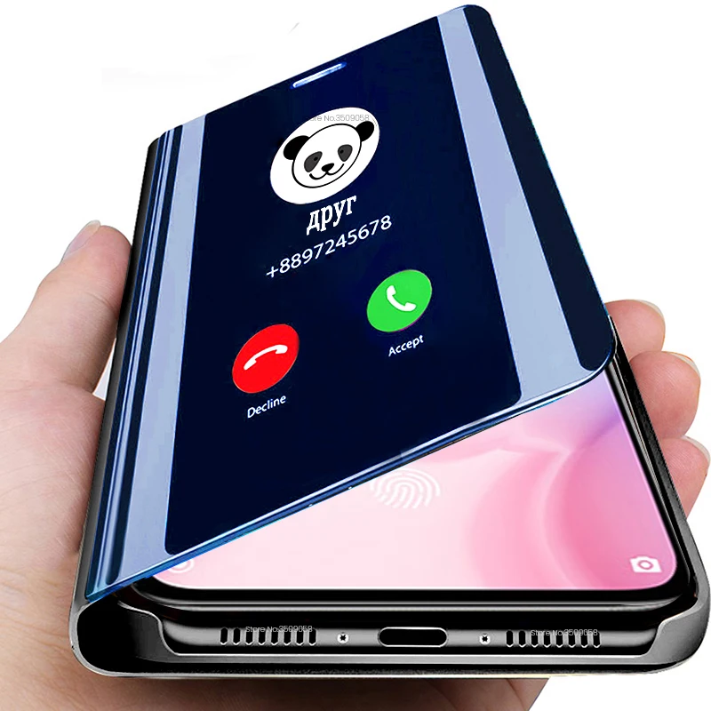 Smart Mirror Flip Case For Xiaomi Redmi Note 8 7 K20 5 6 Pro 8T 8A 4X 7A Plus Mi 10 A3 Lite 9 SE 9T CC9e Cover | Мобильные телефоны