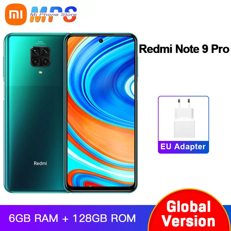 Xiaomi Redmi глобальная версия смартфона Note 9 Pro 6 ГБ 128 NFC Восьмиядерный Snapdragon 720G