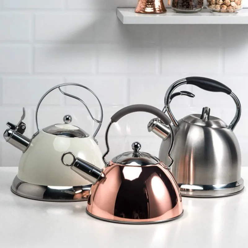Stainless Steel Kettle Large Boiling Kitchen Dining Bar Whistling Kettle Water Gas Stovetop Bouilloire Kitchen Utensils EB50SH
Stainless Steel Kettle Large Boiling Kitchen Dining Bar Whistling Kettle Water Gas Stovetop Bouilloire Kitchen Utensils EB50SH