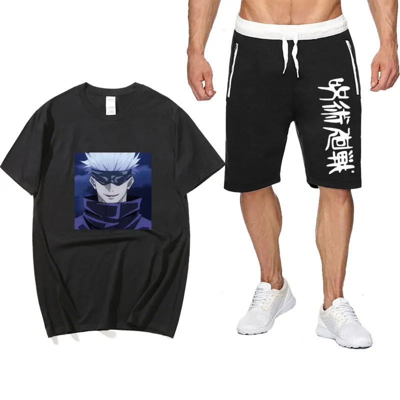 Summer Anime Jujutsu Kaisen Gojo Yuji Itadori print T shirt Sets two-piece men's sports Men Shorts T Shirts Sets Sweatpants
Summer Anime Jujutsu Kaisen Gojo Yuji Itadori print T shirt Sets two-piece men's sports Men Shorts T Shirts Sets Sweatpants