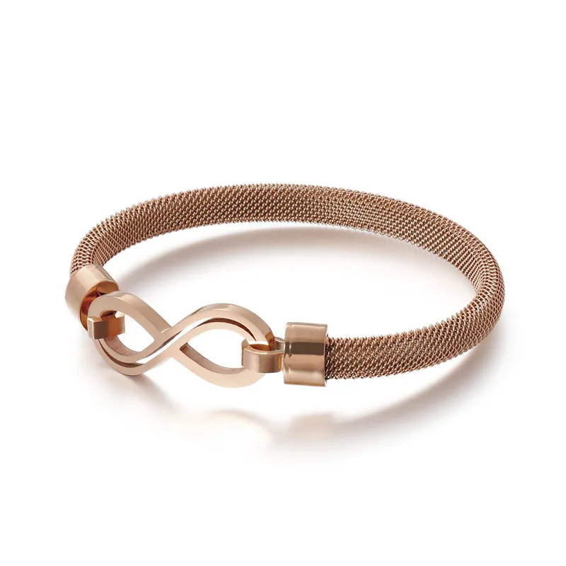 Fashion Korean version of lucky number 8 bracelet three colors optional titanium steel bracelet luxury bracelet female jewelry
Fashion Korean version of lucky number 8 bracelet three colors optional titanium steel bracelet luxury bracelet female jewelry