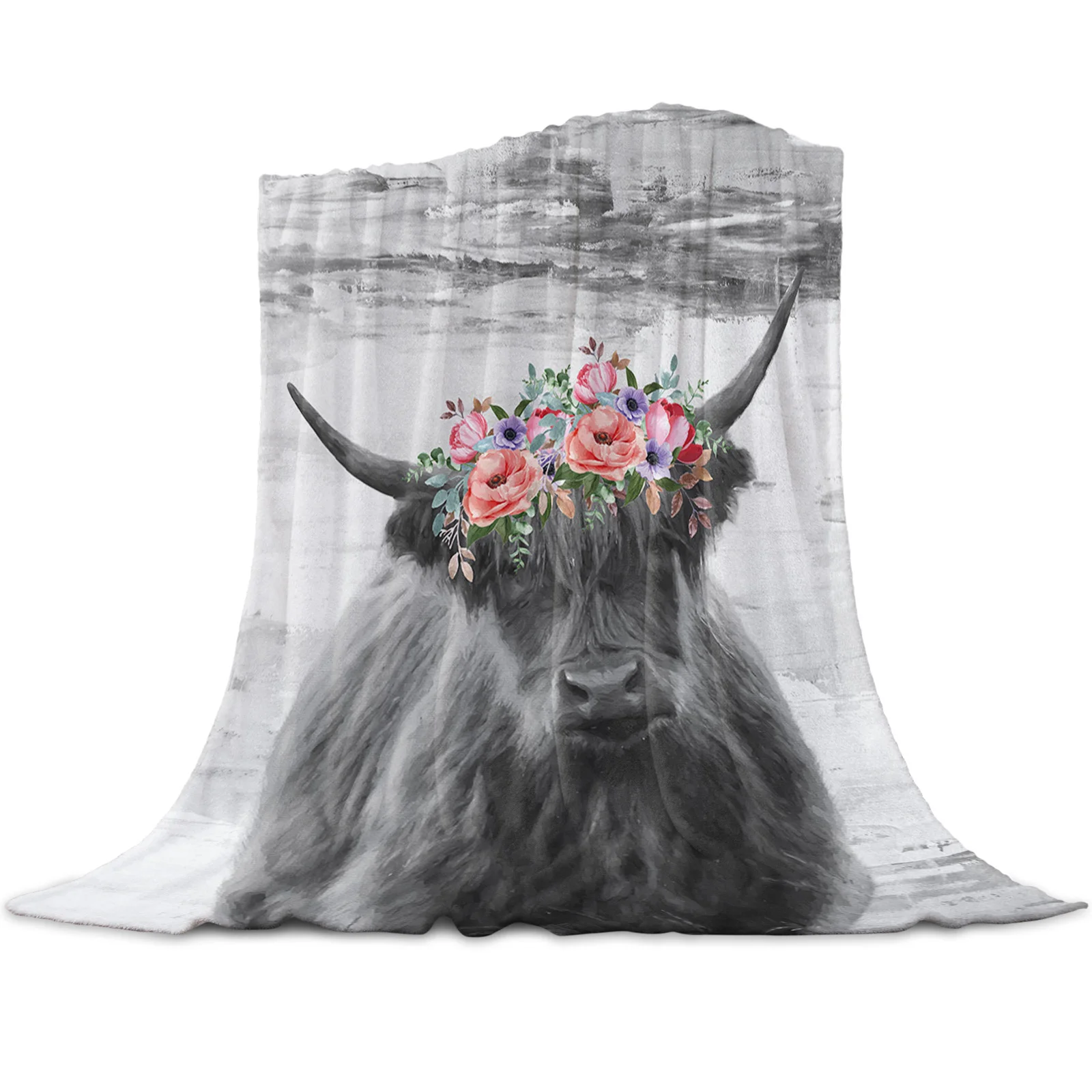 Idyllic Farm Animal Highland Cattle Throw Blanket for Sofa Christmas Decoration Bedspread Portable Microfiber Flannel Blanket
Idyllic Farm Animal Highland Cattle Throw Blanket for Sofa Christmas Decoration Bedspread Portable Microfiber Flannel Blanket