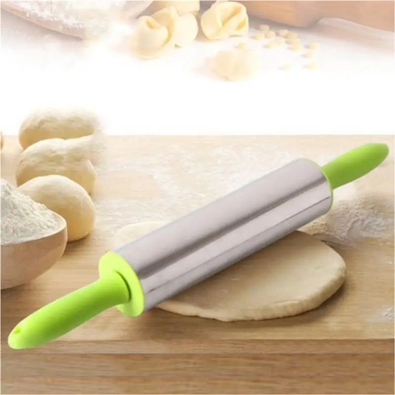 1 Piece Stainless Steel Rolling Pin Dough Cooking Tools Non Stick Pastry Dough Roller With Handles Kitchen Bakeware Accessories 
1 Piece Stainless Steel Rolling Pin Dough Cooking Tools Non Stick Pastry Dough Roller With Handles Kitchen Bakeware Accessories