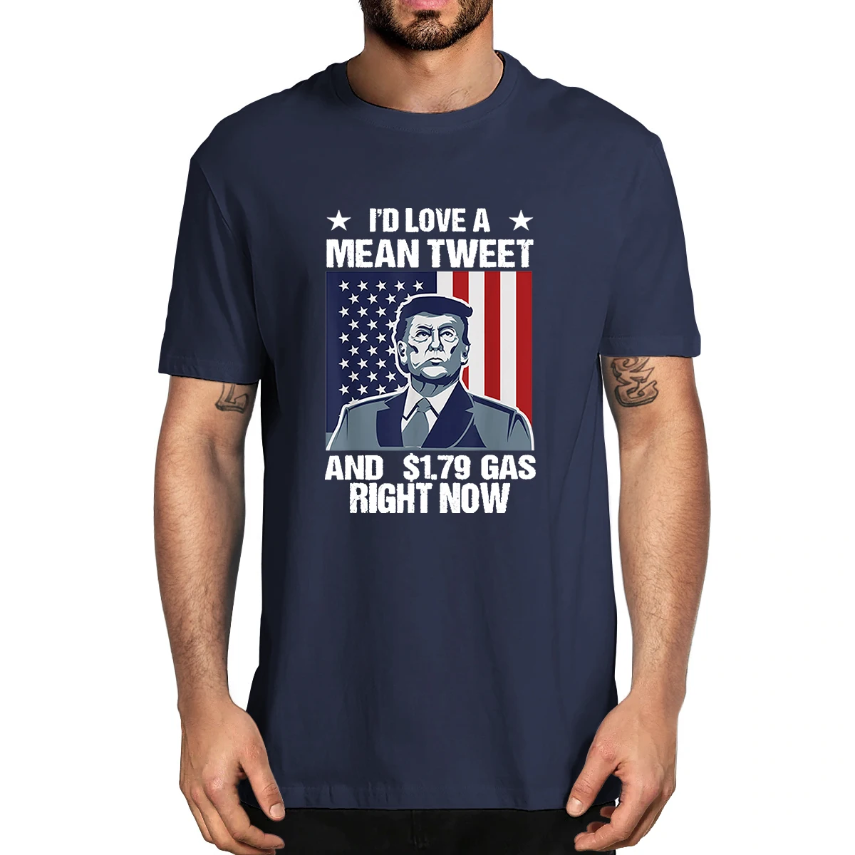 100% Cotton I'd Love A Mean Tweet And $1.79 Gas Right Now American Flag Summer Men's Novelty T-Shirt Women Casual Streetwear Tee 
100% Cotton I'd Love A Mean Tweet And $1.79 Gas Right Now American Flag Summer Men's Novelty T-Shirt Women Casual Streetwear Tee